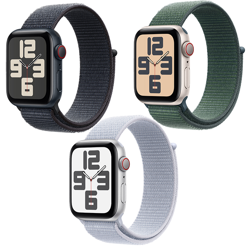 Apple Watch SE 2024 GPS + Cellular - Mặt nhôm 44mm - dây Sport Loop - Chính hãng