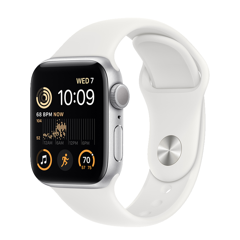  Apple Watch SE 2022 GPS - Mặt nhôm - Dây cao su - 40mm - Hàng chính hãng 