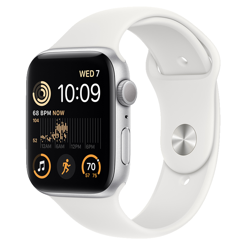  Apple Watch SE 2022 GPS - Mặt nhôm - Dây cao su - 44mm - Hàng chính hãng 