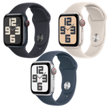  Apple Watch SE 2023 GPS + Cellular - Mặt nhôm - Dây cao su - 40mm - Chính hãng 