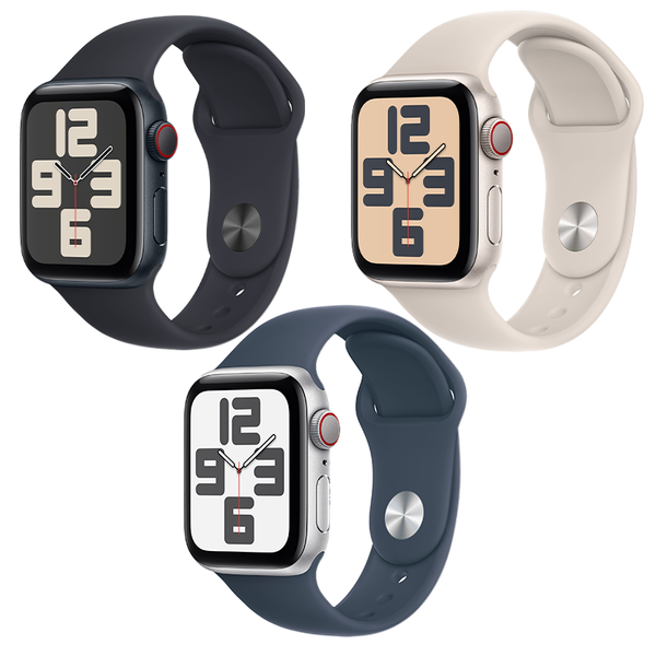 Apple Watch SE 2023 GPS + Cellular - Mặt nhôm - Dây cao su - 40mm - Chính hãng