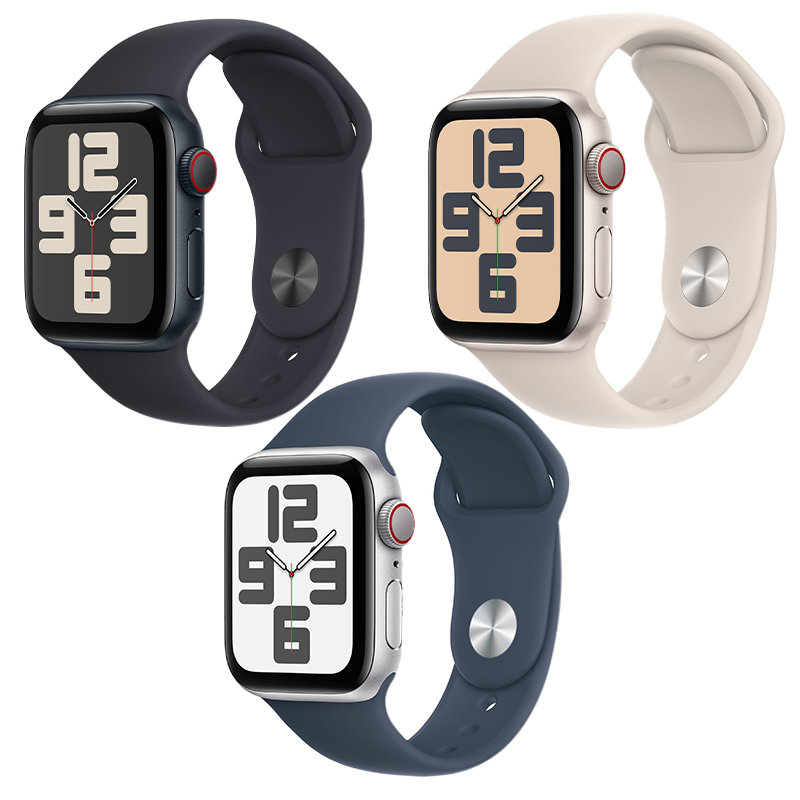 Apple Watch SE 2023 GPS + Cellular - Mặt nhôm - Dây cao su - 40mm - Chính hãng
