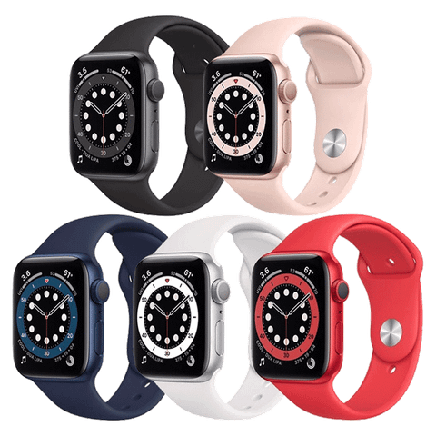 Apple Watch Series 6 GPS - Mặt nhôm - Dây cao su - 40mm - Hàng chính hãng