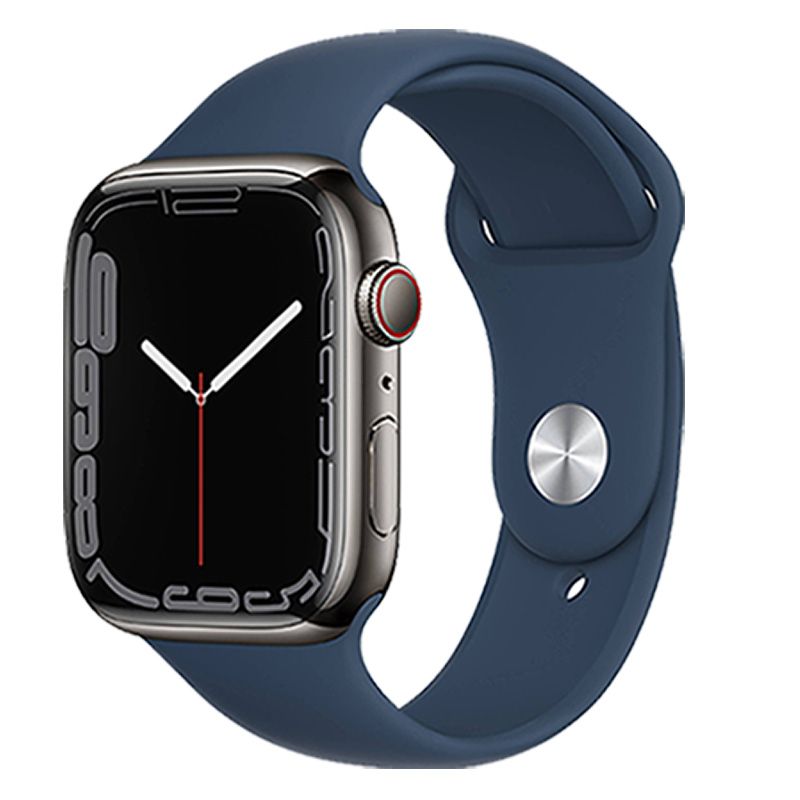  Apple Watch Series 7 GPS + Cellular - Mặt thép 45mm, dây cao su - Nhiều màu - Hàng chính hãng 