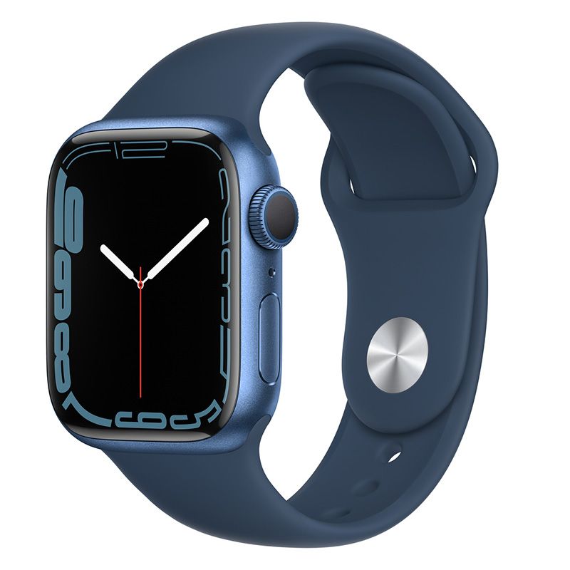 Apple Watch Series 7 GPS 41mm dây cao su Sport Band - Nhiều màu - Hàng chính hãng