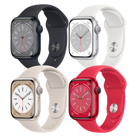 Apple Watch Series 8 GPS 45mm dây cao su Sport Band - Nhiều màu - Hàng chính hãng