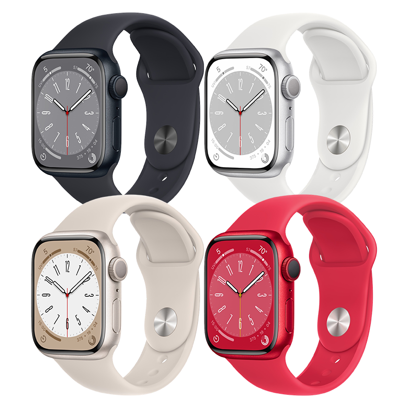Apple Watch Series 8 GPS 45mm dây cao su Sport Band - Nhiều màu - Hàng chính hãng