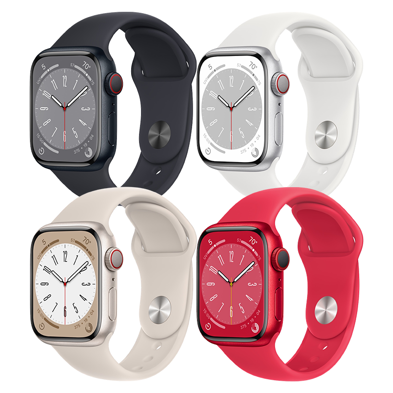 Apple Watch Series 8 GPS + Cellular 41mm dây cao su Sport Band - Nhiều màu - Apple chính hãng