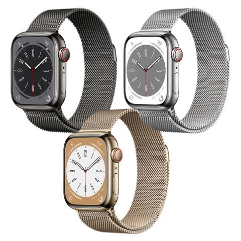Apple Watch Series 8 GPS + Cellular - Mặt thép 41mm, dây Milanese Loop - Nhiều màu - Hàng chính hãng