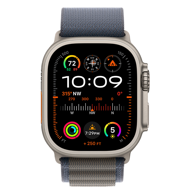 Apple Watch Ultra 2 49mm GPS + Cellular Titanium Case dây Blue Alpine Loop
