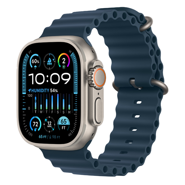 Apple Watch Ultra 2 49mm GPS + Cellular Titanium Case với dây Blue Ocean Band
