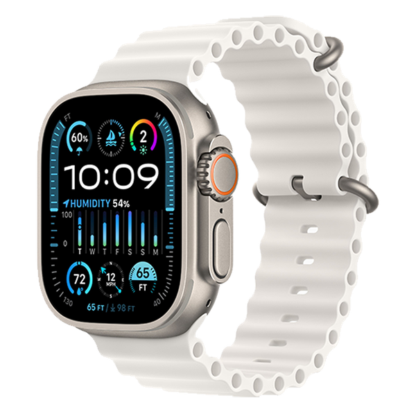 Apple Watch Ultra 2 49mm GPS + Cellular Titanium Case với dây White Ocean Band