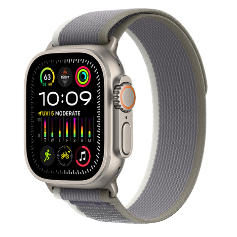 Apple Watch Ultra 2 49mm GPS + Cellular Titanium Case với dây Blue/Black Trail Loop