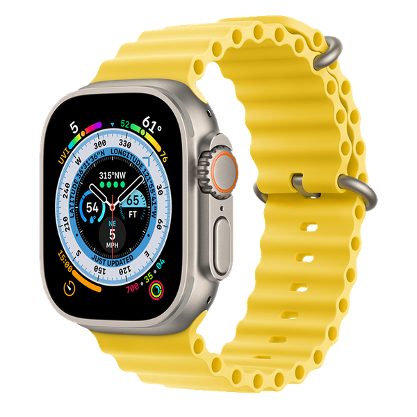 Apple Watch Ultra 49mm GPS + Cellular Titanium Case với dây Yellow Ocean Band