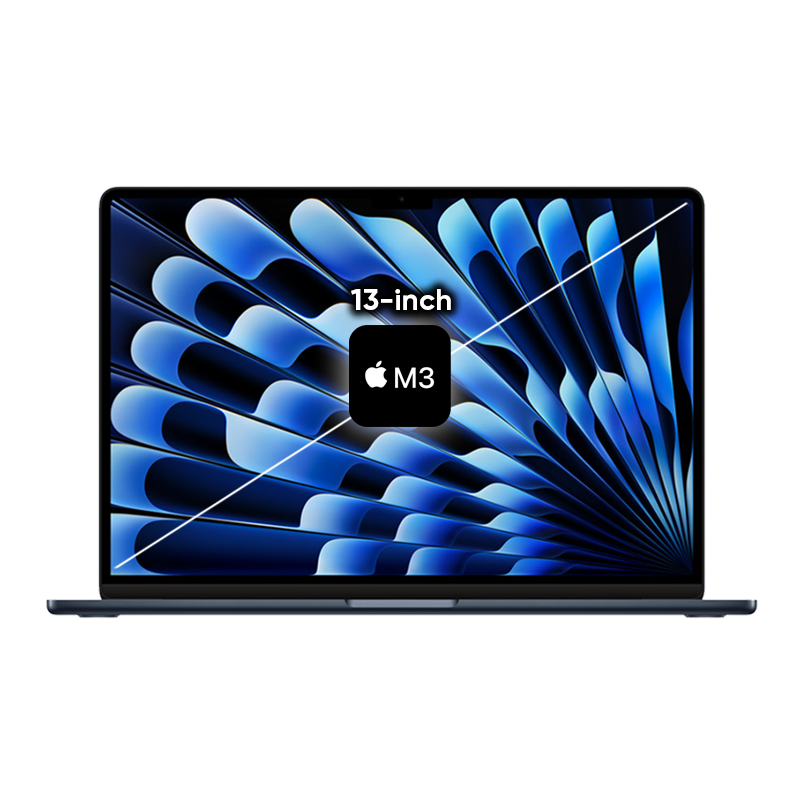 MacBook Air M3 13 inch 2024 màu Midnight 8 CPU / 10 GPU / 24GB RAM / 1TB sạc 70W - Chính hãng VN