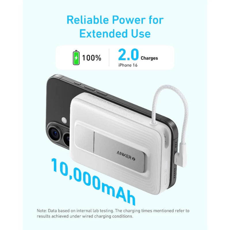 Pin Sạc Dự Phòng Anker Zolo 1 USB-C 15W 10.000mAh Tích Hợp Cáp USB-C A1685 Chính Hãng