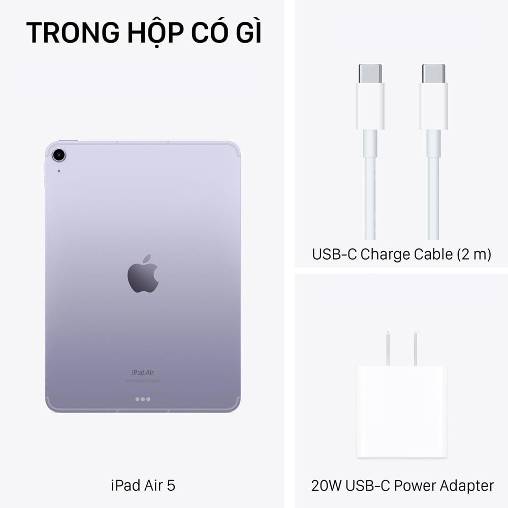 iPad Air 5 - 256GB Wi-Fi - Cellular - Hàng chính hãng
