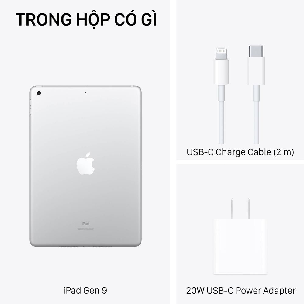  iPad Gen 9 - 64GB Wi-Fi màu Silver & Space Gray - Hàng chính hãng 