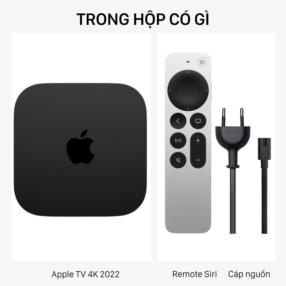 Apple TV 2022 4K 128GB (Wi-Fi + Ethernet) - Hàng chính hãng