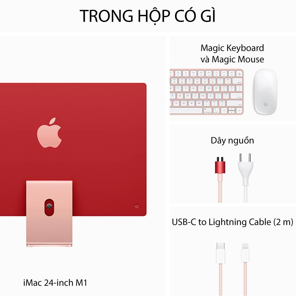 iMac 2021 24-inch 4.5K - Option 16GB / 1TB - Apple M1 / 8 Core CPU / 7 Core GPU - Hàng chính hãng