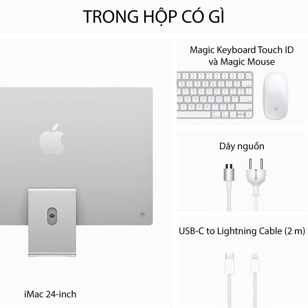iMac 2021 24-inch 4.5K - 8GB / 512GB - Apple M1 / 8 Core CPU / 8 Core GPU - Hàng chính hãng