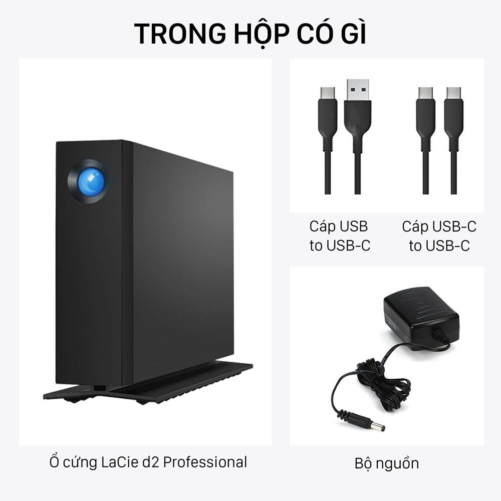 Ổ Cứng Để Bàn LaCie D2 Pro 10TB USB-C + SRS - STHA10000800