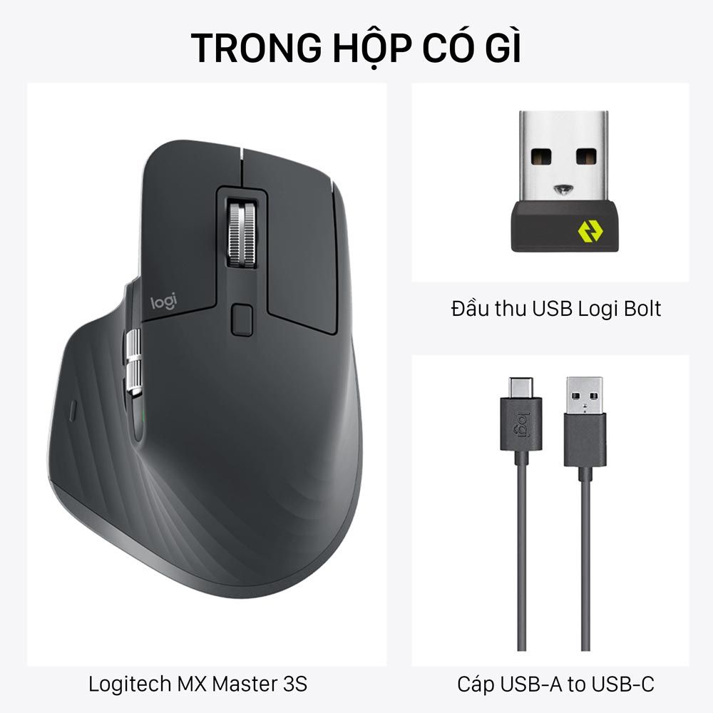  Chuột không dây Bluetooth Logitech MX Master 3S 