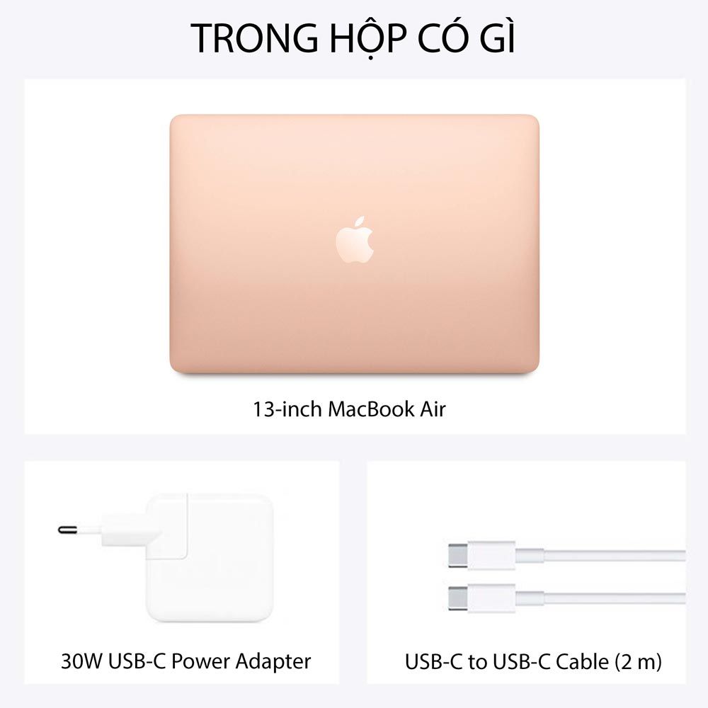 MacBook Air 13-inch 2020 Gold - Option 16GB / 512GB - Apple M1 / 8 Core CPU / 7 Core GPU - Hàng chính hãng - Part: Z12A00050