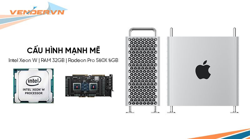 Apple Mac Pro - Intel Xeon W - 32GB - Option 1TB - AMD Radeon Pro 580X - Hàng chính hãng - Part: Z0W300BL6