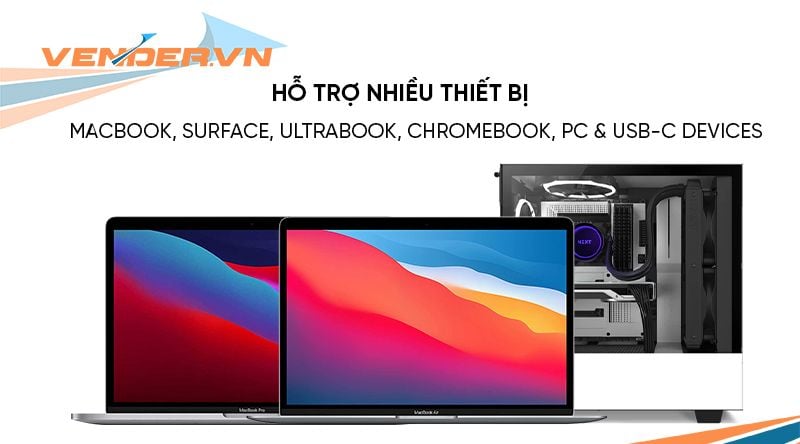 Cổng chuyển HyperDrive HDMI 4K 60Hz và VGA 2-in-1 USB-C Hub (HD-C2HV)