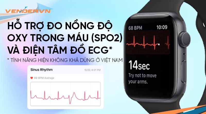Apple Watch Series 6 GPS - Mặt nhôm - Dây cao su - 44mm - Hàng chính hãng