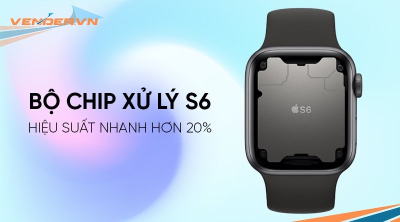 Apple Watch Series 6 GPS - Mặt nhôm - Dây cao su - 44mm - Hàng chính hãng