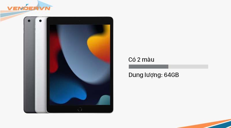 iPad Gen 9 - 64GB Wi-Fi màu Silver & Space Gray - Hàng chính hãng