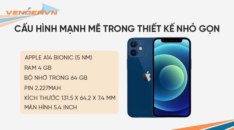 iPhone 12 Mini 64GB - Nhiều màu - Hàng chính hãng VN/A