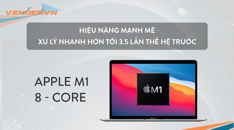 MacBook Air M1 13 inch 2020 Gray 8 CPU / 7 GPU / 8GB / 256GB - Chính hãng VN - Part: MGN63