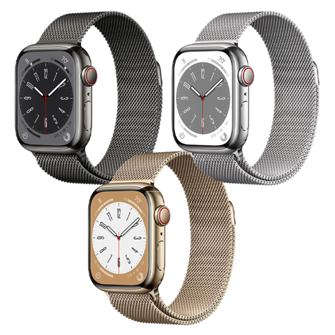 Apple Watch Series 8 GPS + Cellular - Mặt thép 45mm, dây Milanese Loop - Nhiều màu - Hàng chính hãng