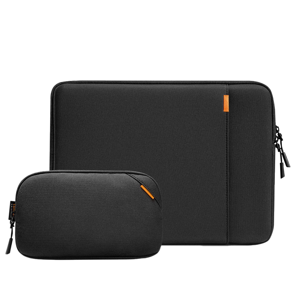 Túi Chống Sốc Tomtoc 360* Protective kèm túi phụ kiện cho MacBook/Laptop 13” - Black