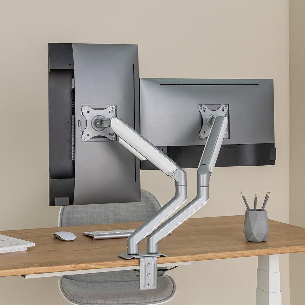 Giá treo màn hình Human Motion T6 Pro Dual - Đen & Trắng