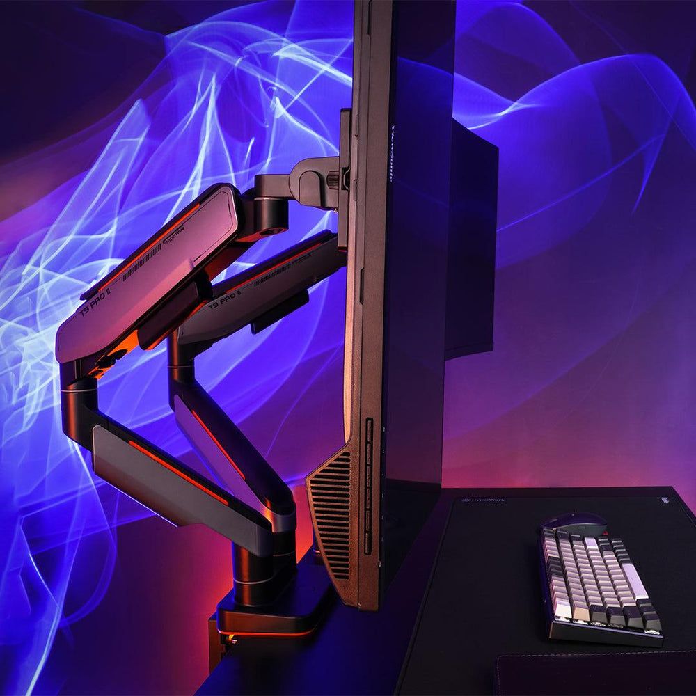 Giá treo màn hình Human Motion T9 Pro II Dual - Xám & Trắng