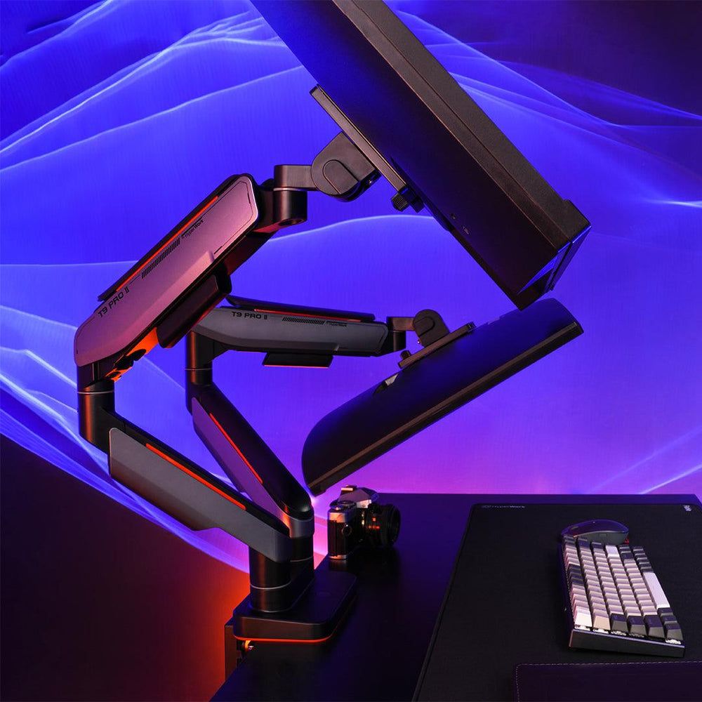 Giá treo màn hình Human Motion T9 Pro II Dual - Xám & Trắng