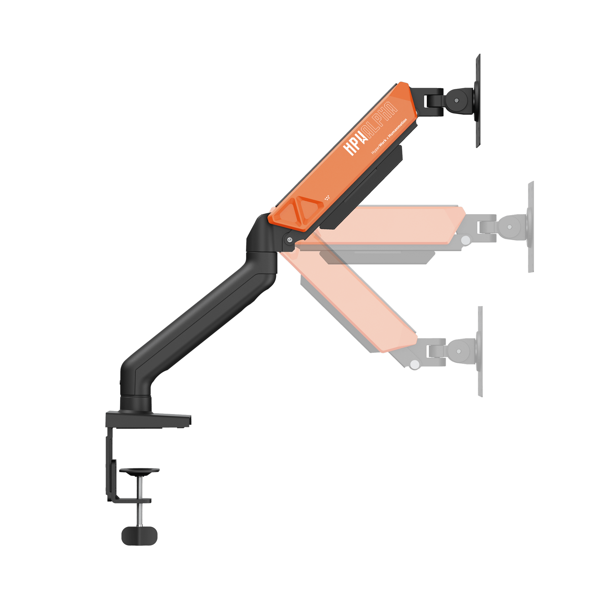 Giá treo màn hình HyperWork Alpha HPW-GMA1 - Cam đen & Trắng đen