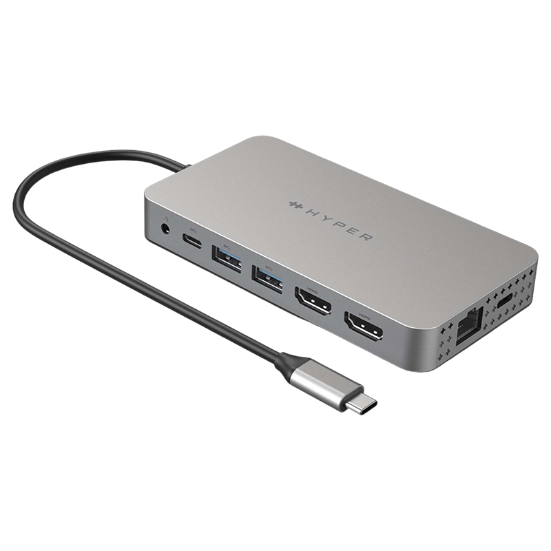 Cổng chuyển HyperDrive Dual 4K HDMI 10-in-1 (2 Màn hình) USB Type-C Hub for MacBook M1/M2