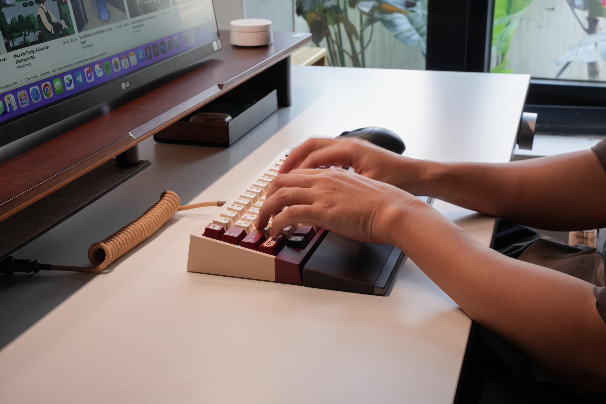 Kê tay bàn phím cơ HyperWork Hybrid Gỗ kết hợp nhôm CNC - HPW WR01 ALW
