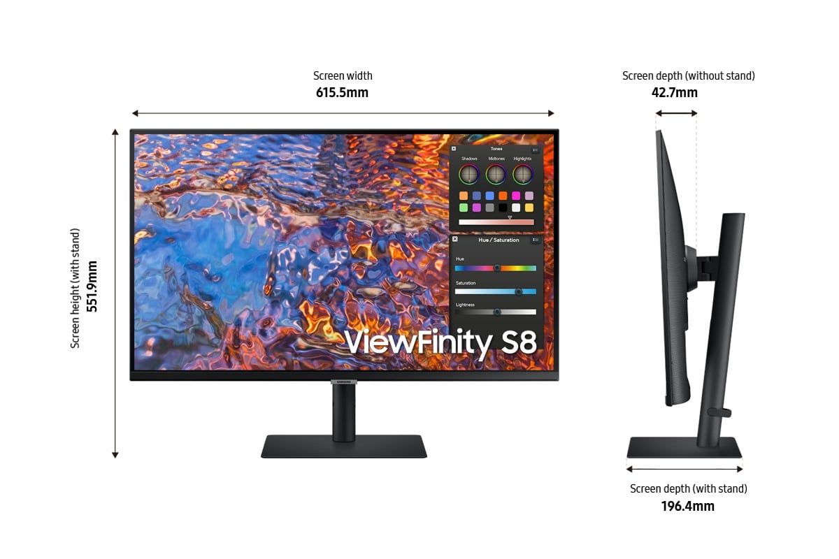 Màn hình đồ họa Samsung 27 inch ViewFinity S8 LS27B800PXEXXV