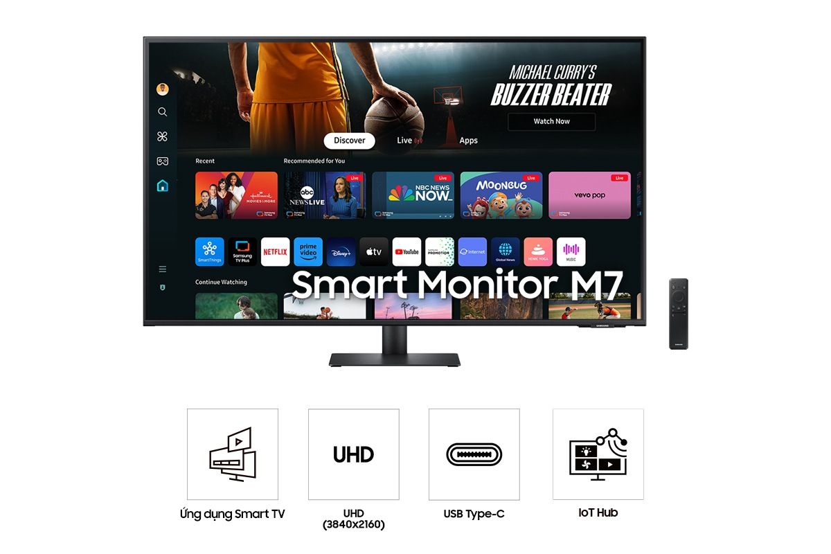 Màn hình thông minh Samsung 43 inch ViewFinity M7 M70D UHD LS43DM702UEXXV