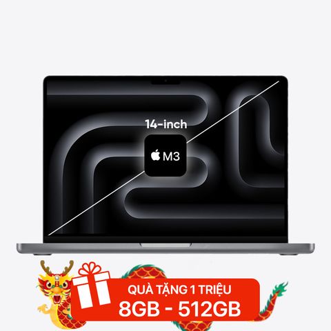 MacBook Pro 14 inch M3 8 CPU / 10 GPU / 8GB RAM / 512GB - Chính hãng VN