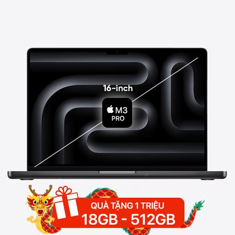 MacBook Pro 16 inch M3 Pro 12 CPU / 18 GPU / 18GB RAM / 512GB - Chính hãng VN
