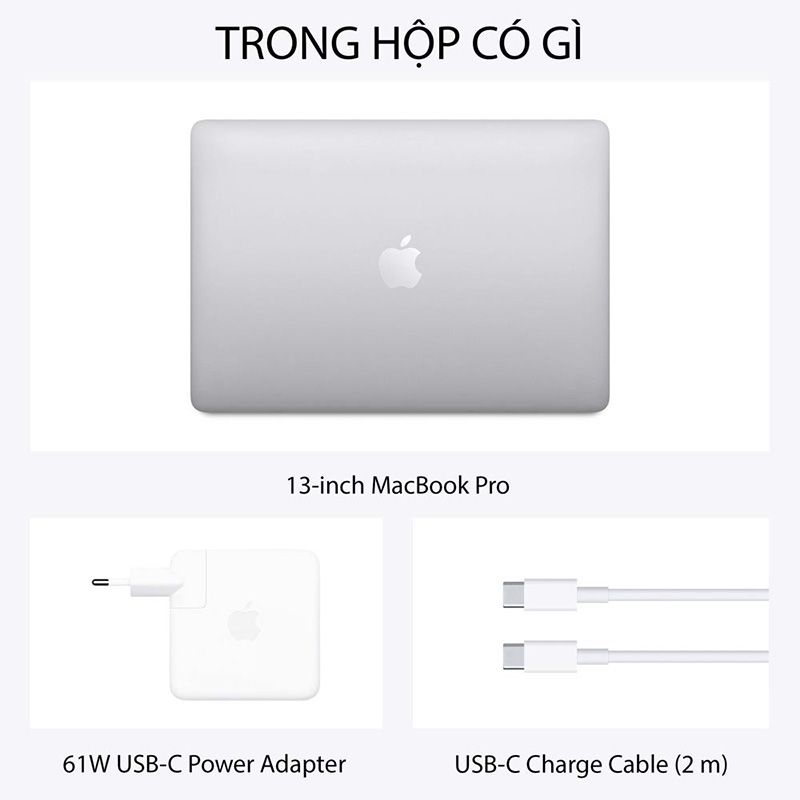  MacBook Pro 13 inch M2 màu Silver 8-Core CPU / 10-Core GPU / 24GB RAM / 512GB - Hàng chính hãng - Z16T00040 
