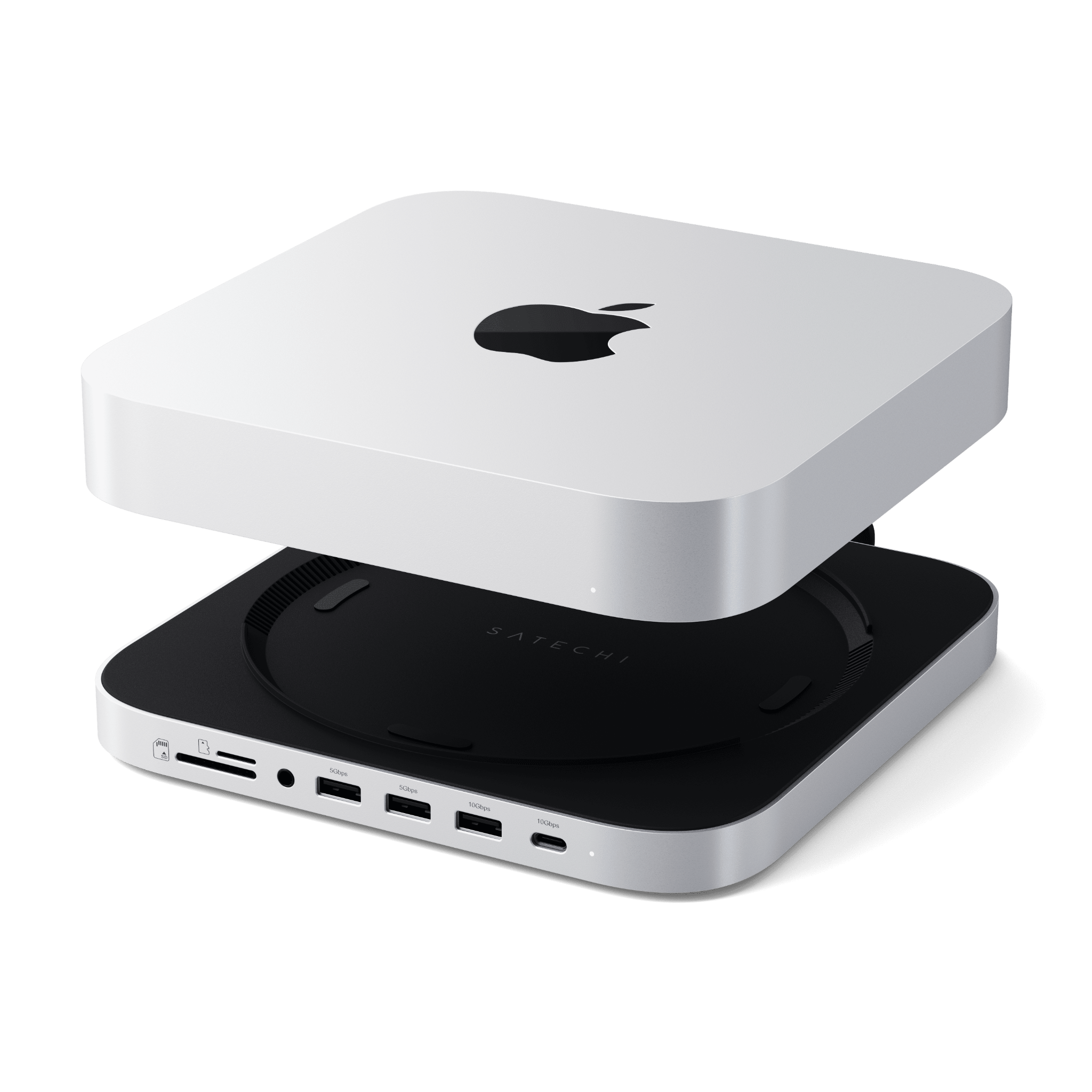 Satechi USB-C Stand & Hub cho Mac Mini/Studio có khe gắn SSD ST-MMSHS Chính hãng