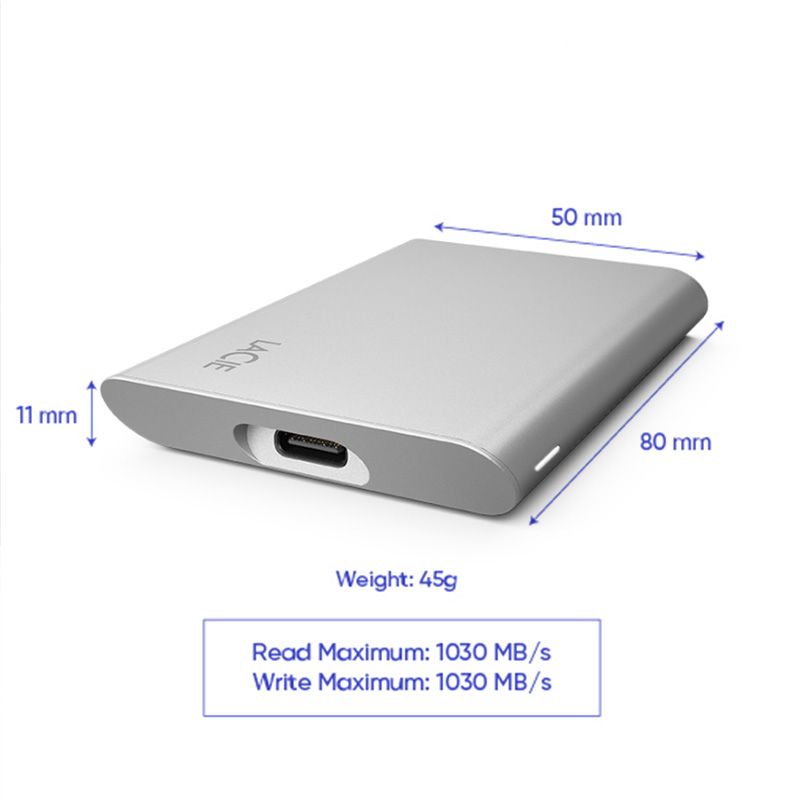 Ổ Cứng Di Động SSD LaCie Portable USB-C Rescue - 500GB - STKS500400